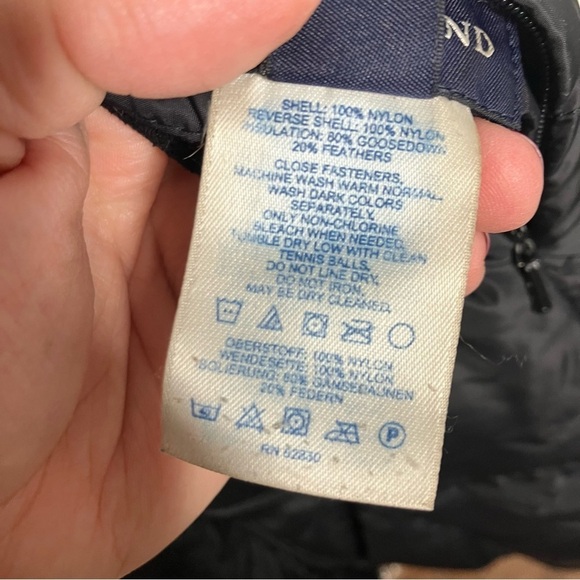 Lands End reversible goose down coat black size S (6/8) - Picture 4 of 9